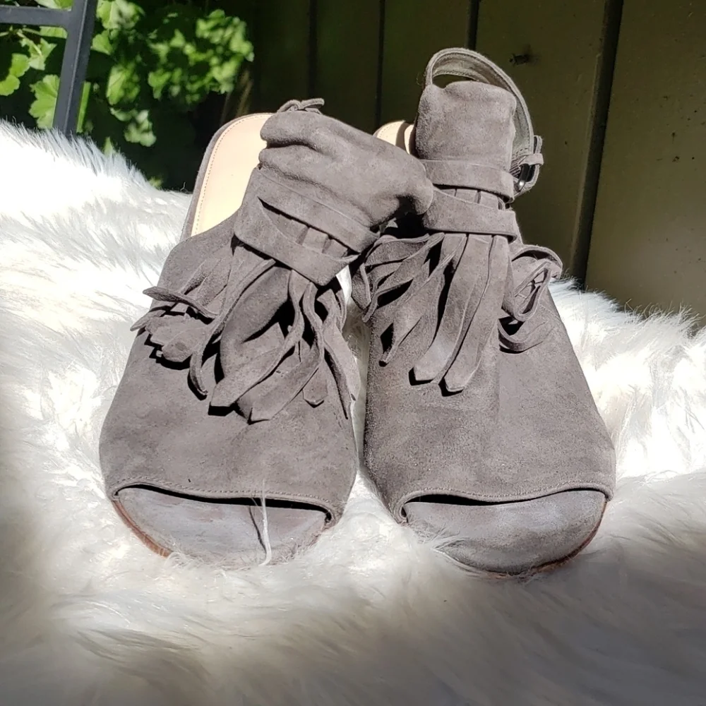 Via Spiga Kilty Peep Toe Slingbacks sandals shoetie 11M